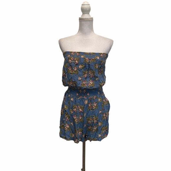 Rue21 Pants - XL Floral Strapless w/ Pocket Jumpshort